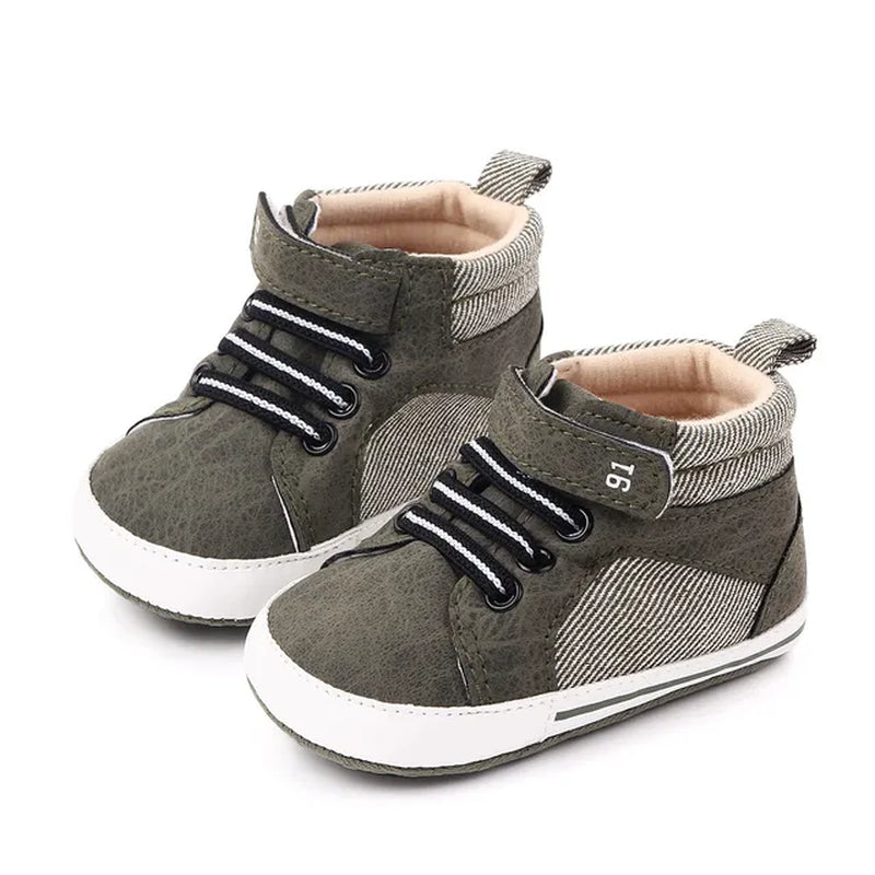 Brand Baby Shoes Anti-Slip Soft Sole Toddler First Walkers Newborn Boots Step Shoe Infant Baby Boy Shoes for 1 Year Old Footwear