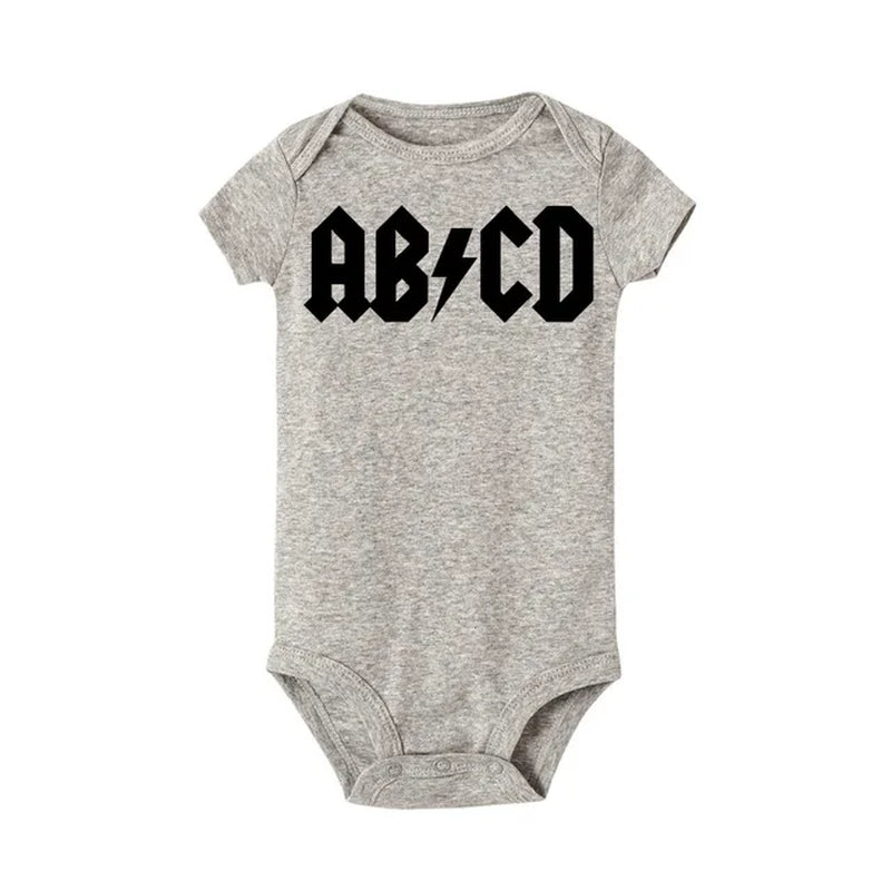 Funny Letter Print Infant Clothes Rock Baby Clothes Cotton Newborn Boy Girls Romper Jumpsuit Clothing Outfits 0-24M