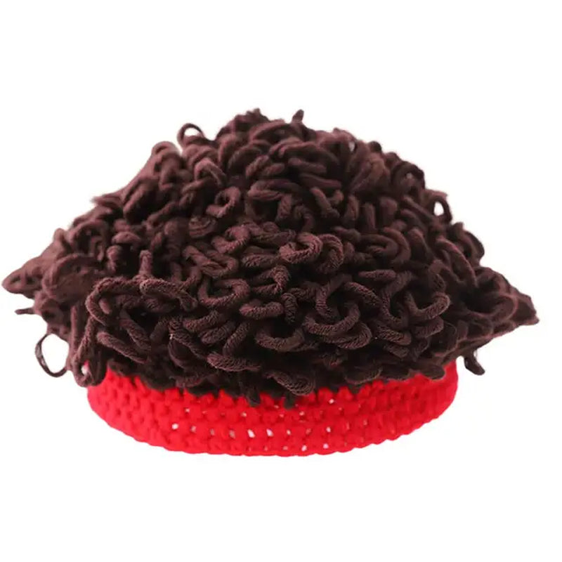 Baby Wig Cap Cute Infant Headband Rock Style Short Curly Fan Head Knitting Infant Toddler Wig Hat Photo Explosion Wig Hat