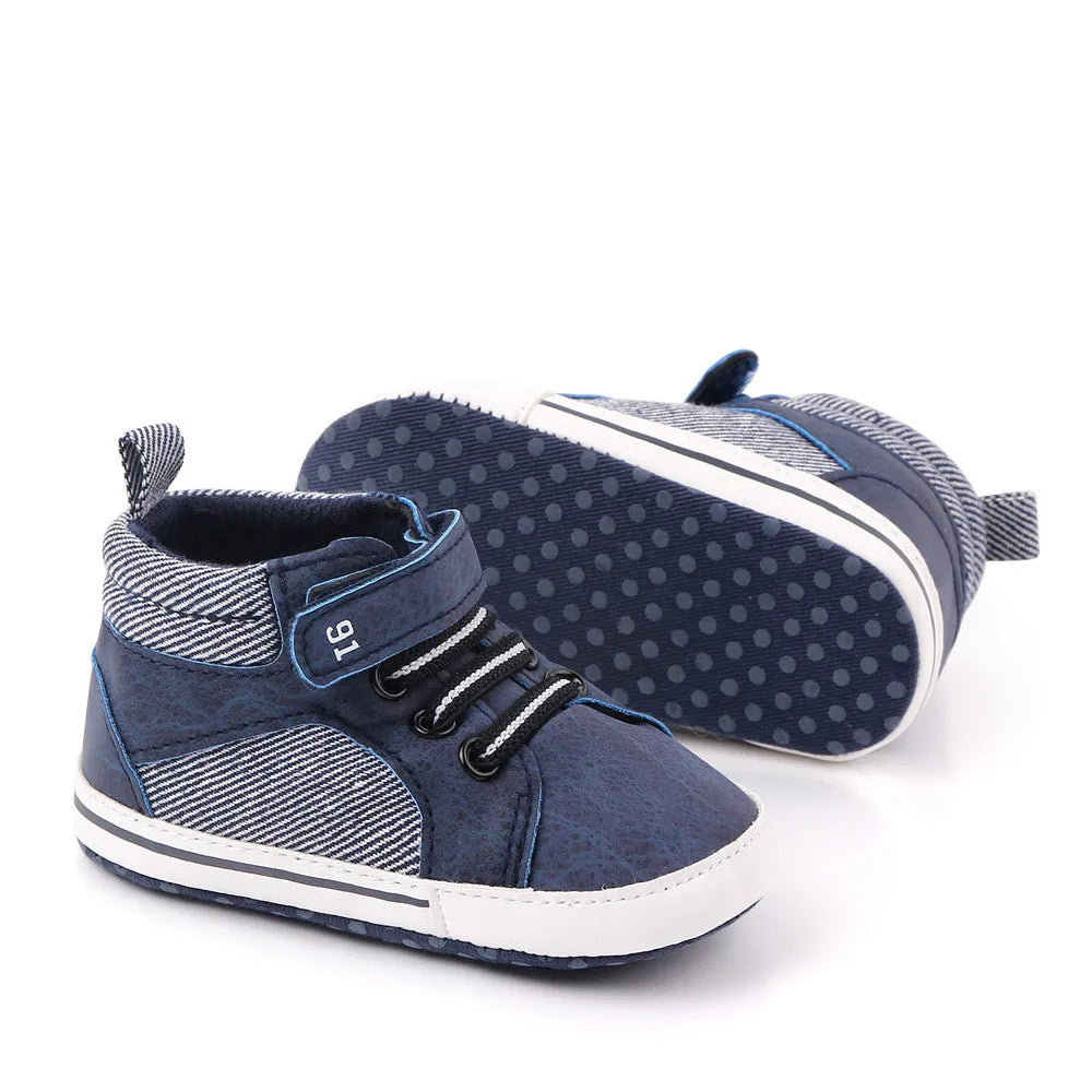 Newborn Baby Shoes for 1 Year Boy Crib Bootie Infant Anti-Slip Soft Sole Leather First Walkers Toddler Moccasins Doll Shoe Gifts