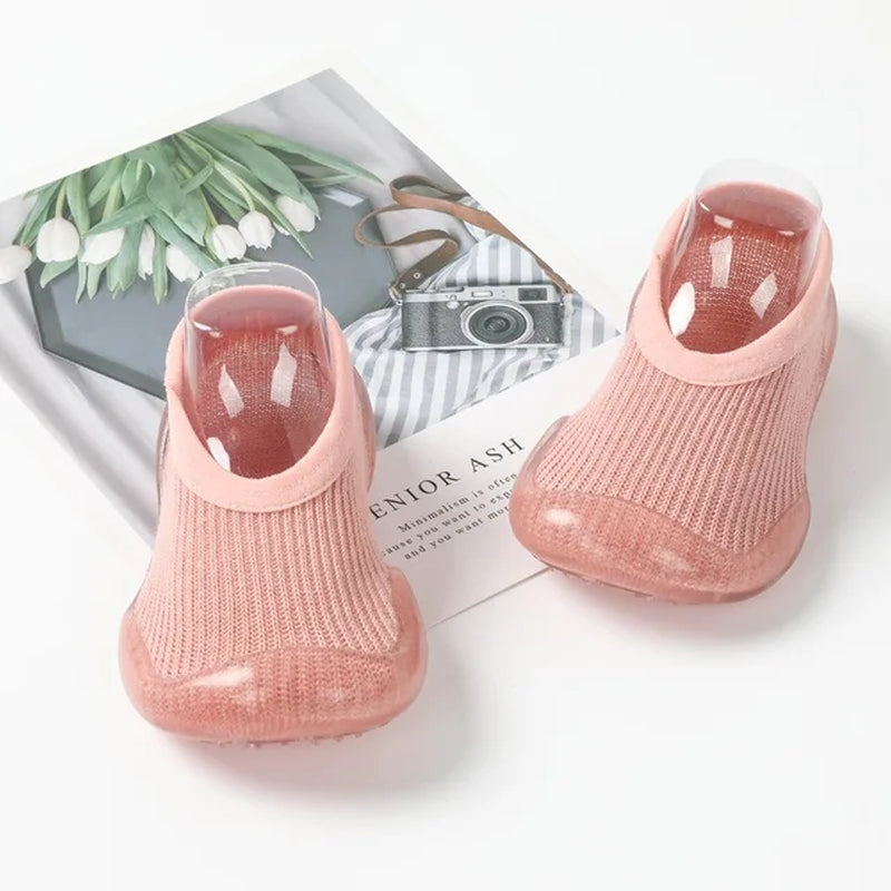 Newborn Baby Boys Girls Socks Shoes Unisex Non-Slip Floor First Walkers Kids Soft Rubber Sole Infant Toddler Solid Color Shoes