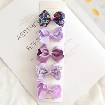 10/5Pcs Bowknot Baby Girl Hairpins Cute Floral Plaid Dot Children Hair Clips Baby Hairpin Kids Barrettes Baby Hair Accessories