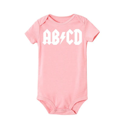 Funny Letter Print Infant Clothes Rock Baby Clothes Cotton Newborn Boy Girls Romper Jumpsuit Clothing Outfits 0-24M