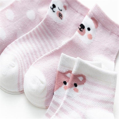 5Pairs/Lot Baby Boy Socks Summer Mesh Thin Baby Socks for Girls Cotton Newborn Infant Baby Girl Socks