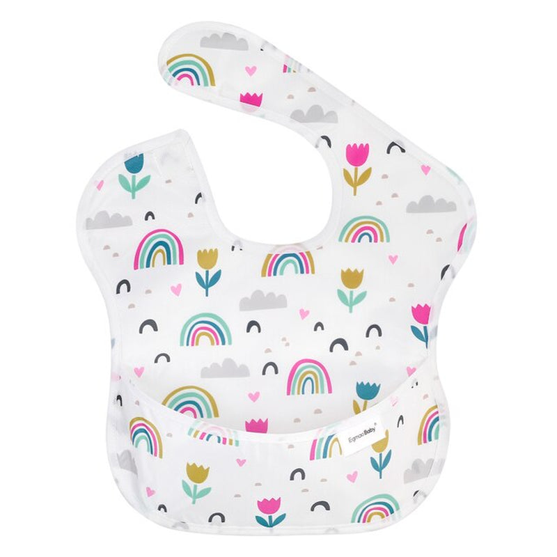 1Pcs Baby Bibs TPU Waterproof Feeding Bibs Unisex Washable Fashion Bibs for Girls & Boys Stain and Odor Resistant