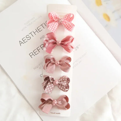 10/5Pcs Bowknot Baby Girl Hairpins Cute Floral Plaid Dot Children Hair Clips Baby Hairpin Kids Barrettes Baby Hair Accessories