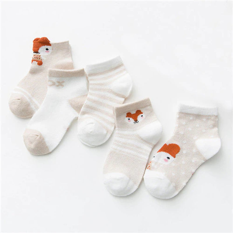 5Pairs/Lot Baby Boy Socks Summer Mesh Thin Baby Socks for Girls Cotton Newborn Infant Baby Girl Socks