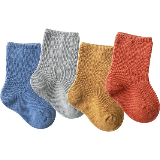 3 Pairs/Lot Children'S Socks Solid Autumn Spring Boy anti Slip Newborn Baby Socks Cotton Infant Socks for Girls Boys Floor Socks