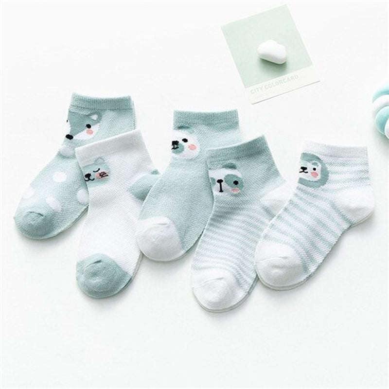 5Pairs/Lot Baby Boy Socks Summer Mesh Thin Baby Socks for Girls Cotton Newborn Infant Baby Girl Socks